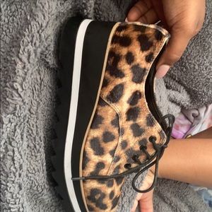 Cheetah print Aldo platforms